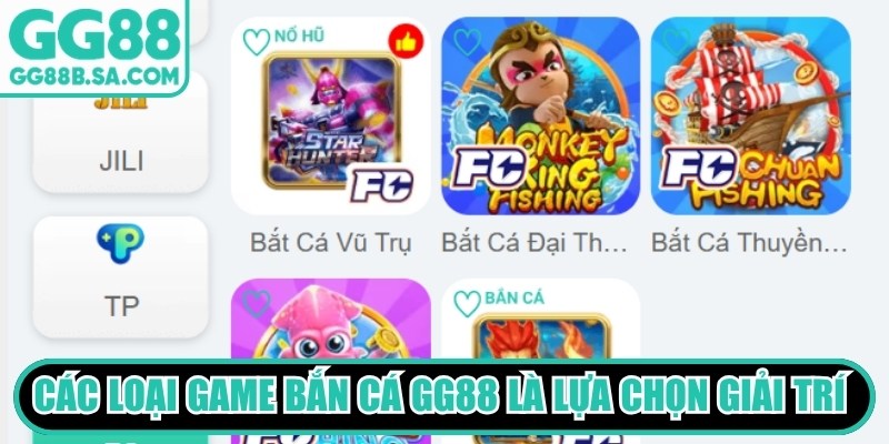 Các Loại Game Bắn Cá GG88 Được Yêu Thích Nhất Năm 2026 Các loại game bắn cá GG88 là lựa chọn giải trí hàng đầu hiện nay
